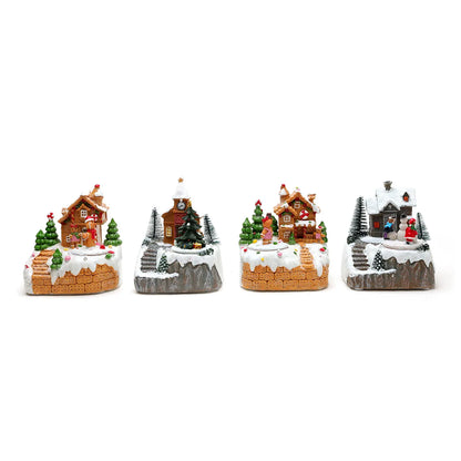Christmas LED Music House – Light-Up Snow Village Ornament