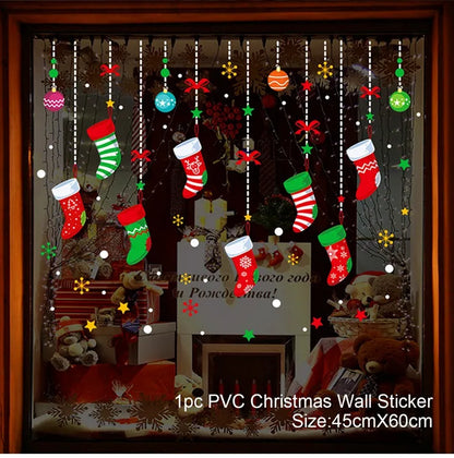 Christmas Window Stickers – Merry Christmas Home Decorations