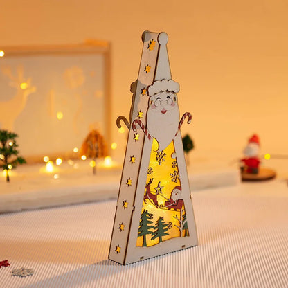 DIY Light-Up Wooden Christmas House Ornament – Tree & Home Décor