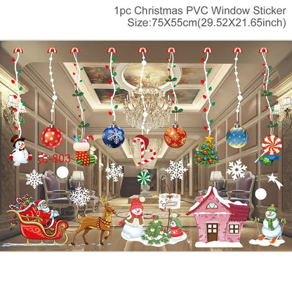Christmas Window Stickers – Merry Christmas Home Decorations