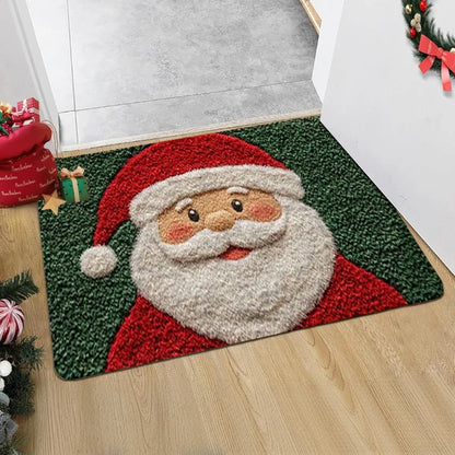 Christmas Door Mat – Santa & Gingerbread Outdoor/Indoor Rug