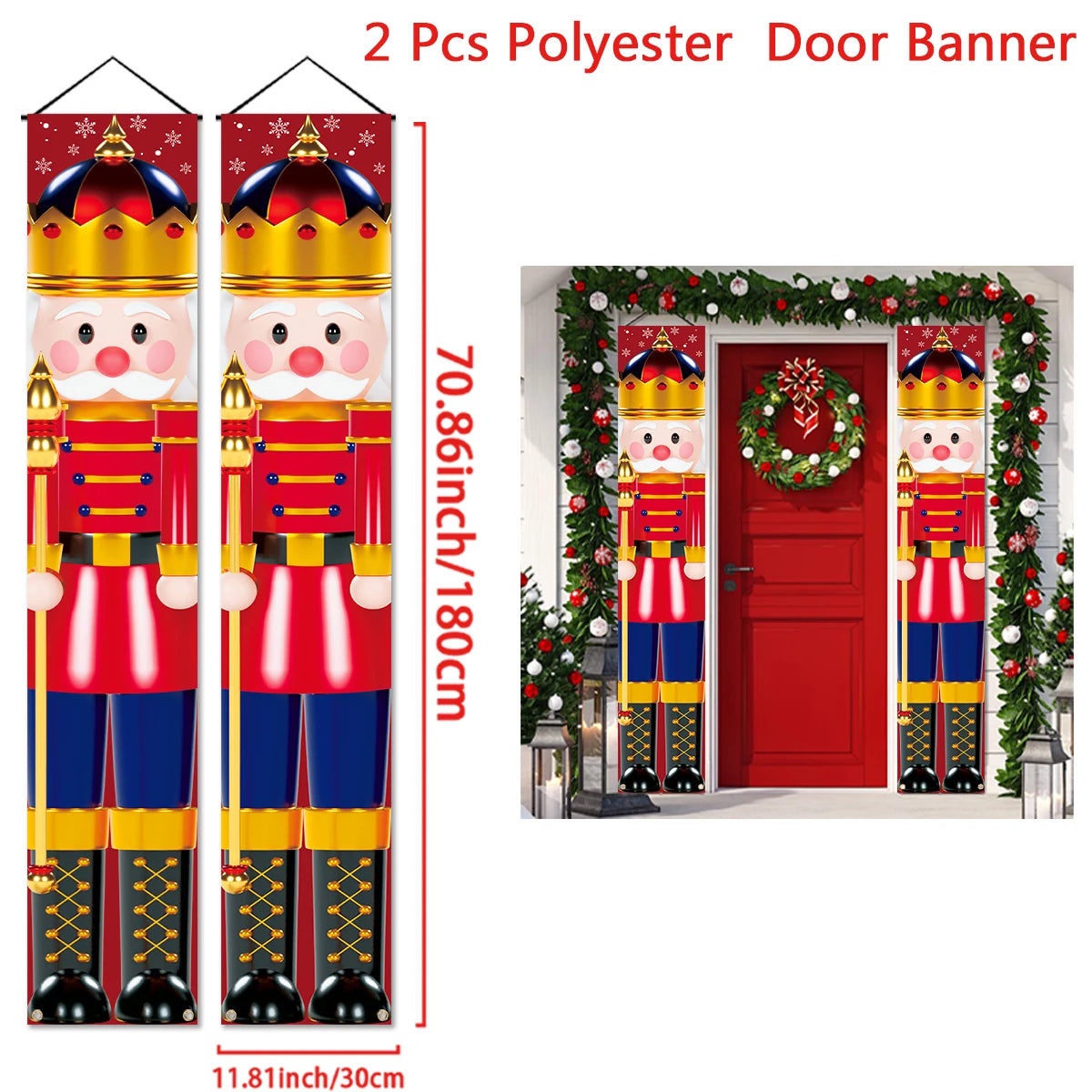 Christmas Door Banner – Merry Christmas Hanging Décor