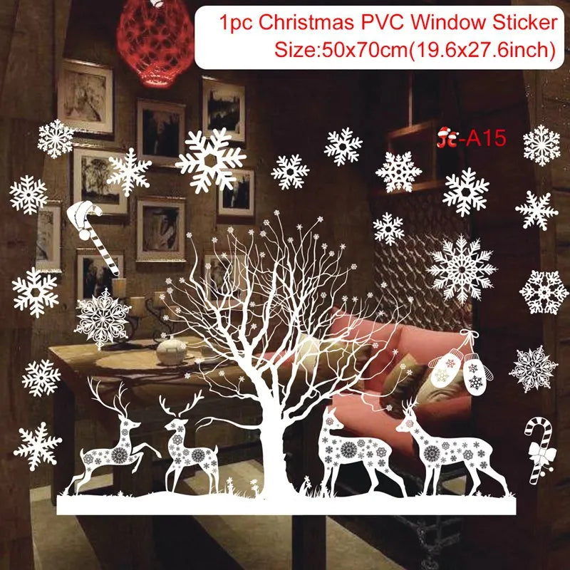 Christmas Window Stickers – Merry Christmas Home Decorations