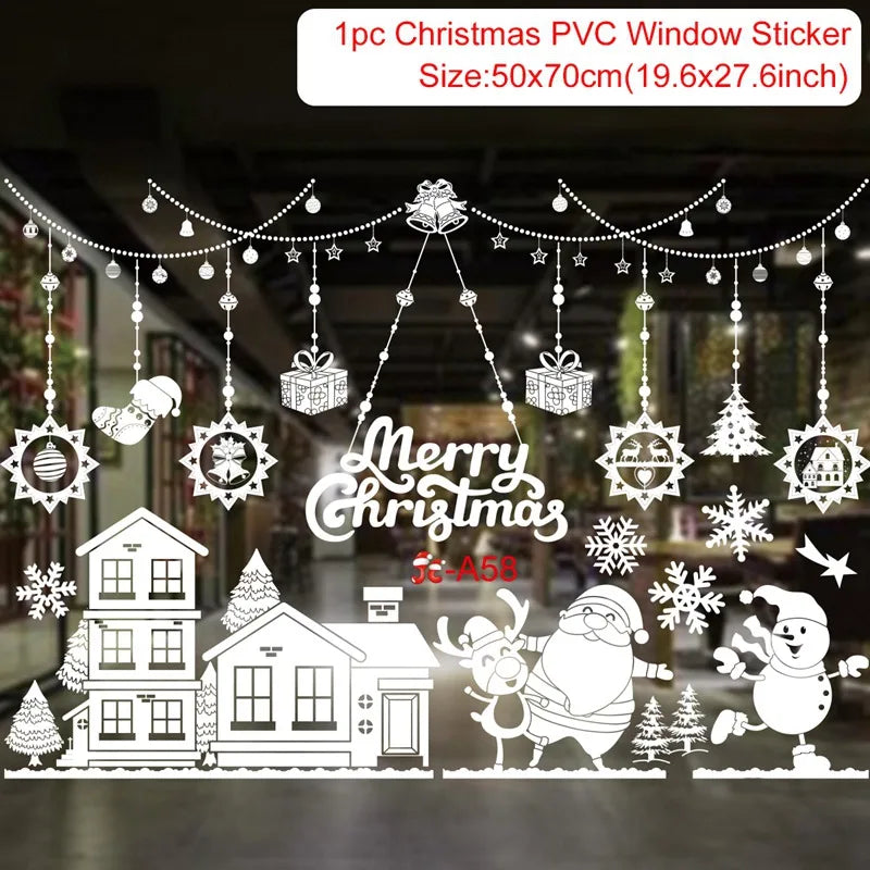 Christmas Window Stickers – Merry Christmas Home Decorations