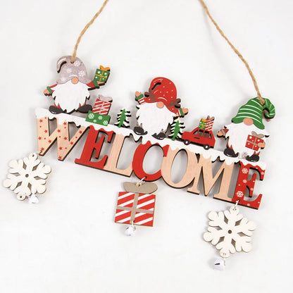 Wooden Christmas Hanging Letters – Snowman Wall & Porch Décor