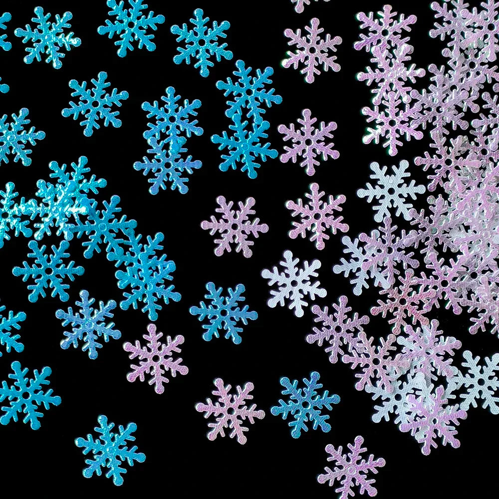 300pcs Snowflake Confetti (2 cm / 0.8 in) – Christmas & Winter Party Décor