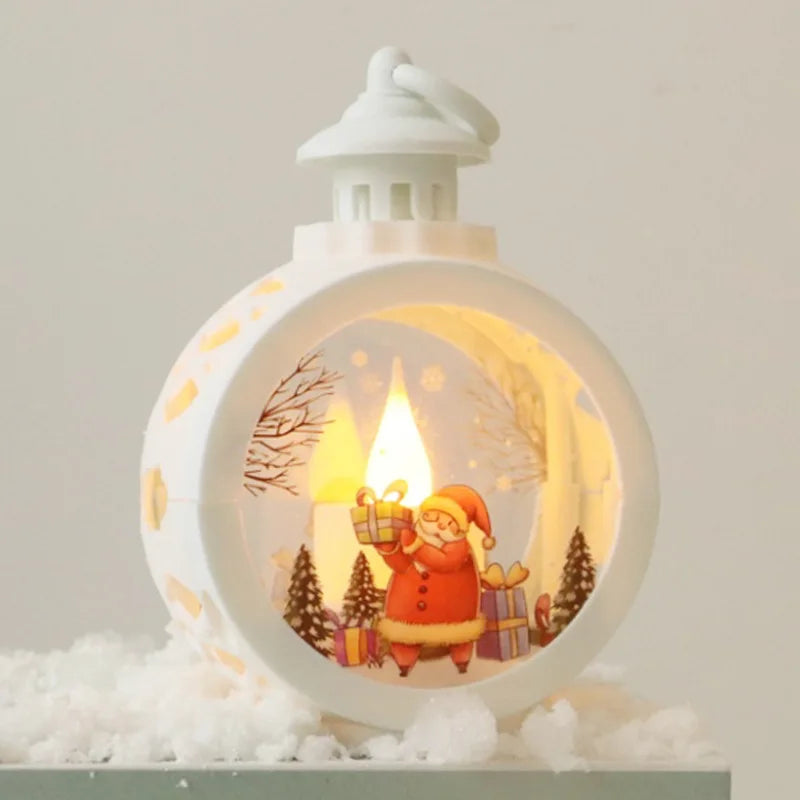 Retro Christmas Night Light – Luminous Window & Desktop Décor