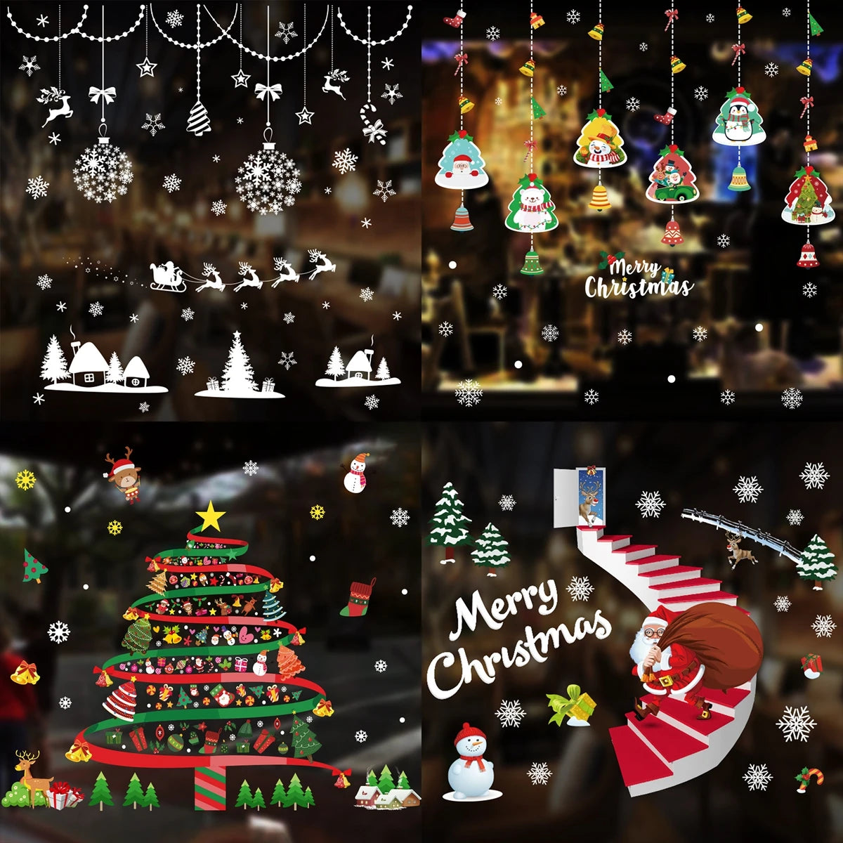 Christmas Window Stickers – Merry Christmas Home Decorations