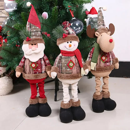 Christmas Plush Dolls – Santa, Snowman & Reindeer Table Decorations