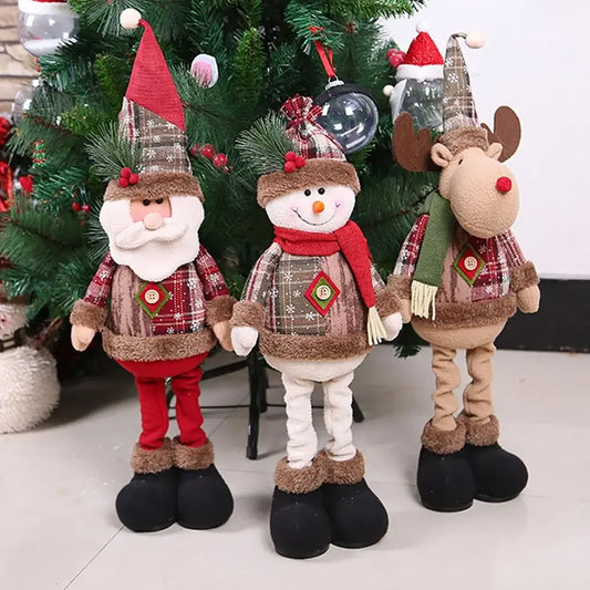 Christmas Plush Dolls – Santa, Snowman & Reindeer Table Decorations