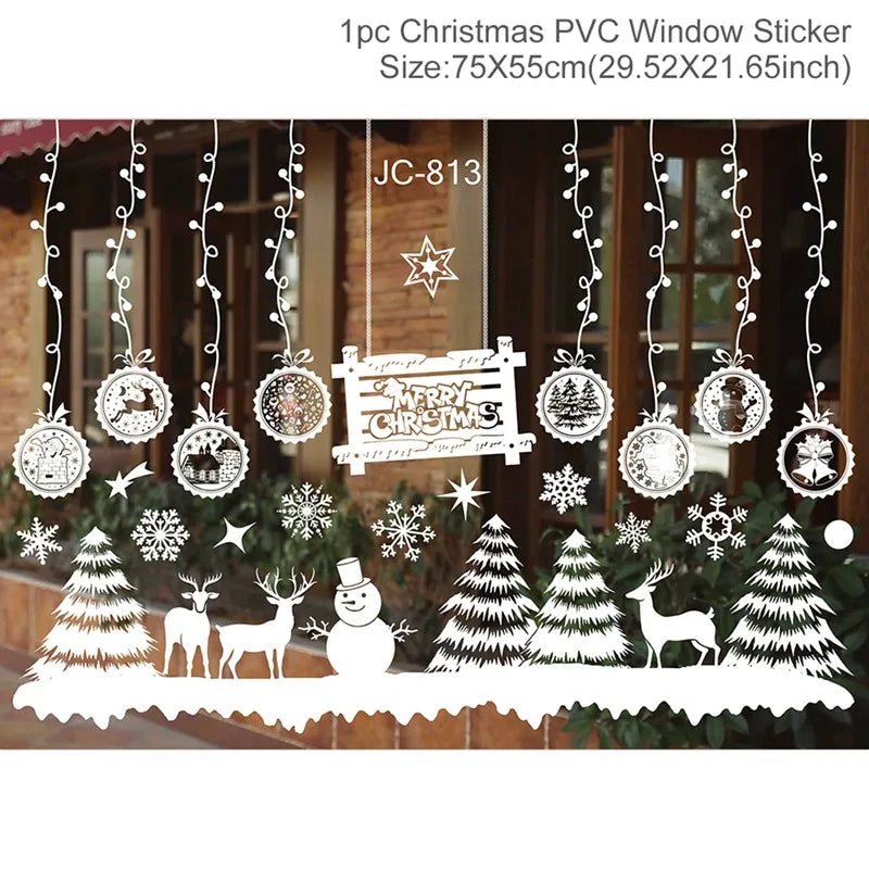 Christmas Window Stickers – Merry Christmas Home Decorations