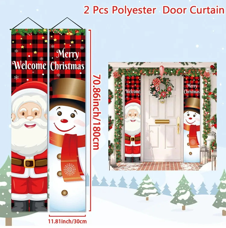 Christmas Door Banner – Merry Christmas Hanging Décor
