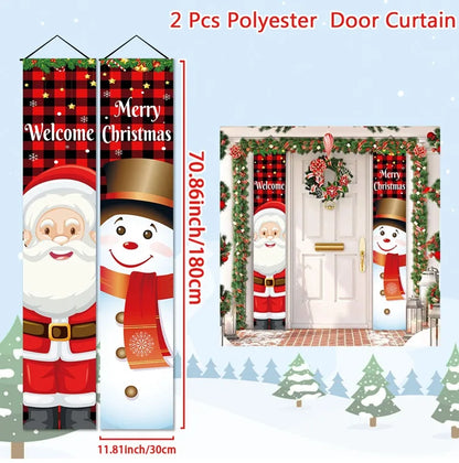 Christmas Door Banner – Merry Christmas Hanging Décor