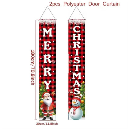 Christmas Door Banner – Merry Christmas Hanging Décor