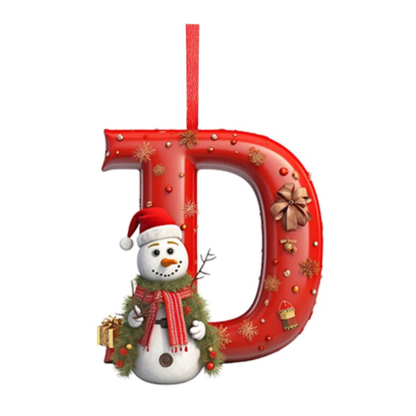 Acrylic Letter Ornaments – 2D Alphabet Hanging Décor for Christmas Tree