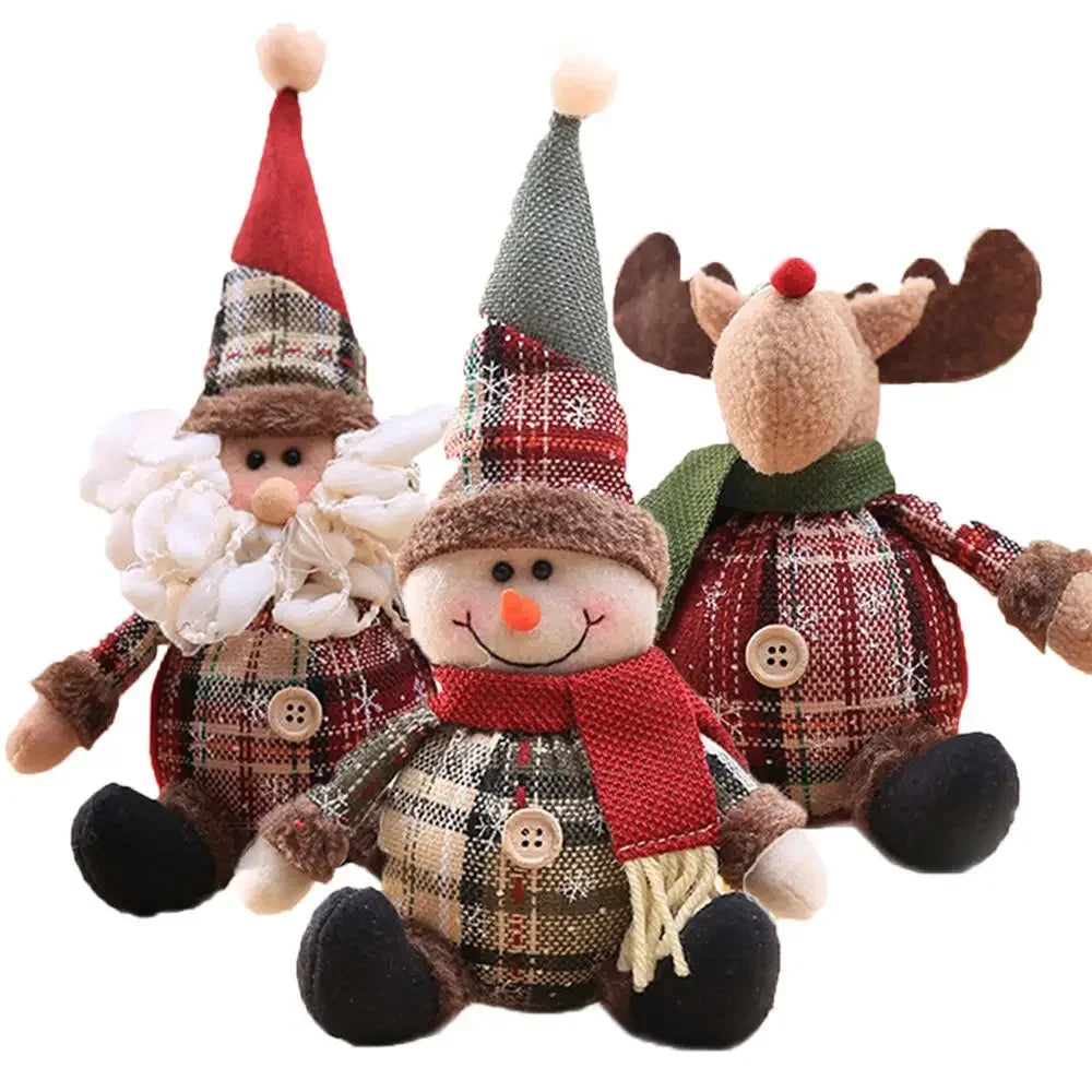 Christmas Plush Dolls – Santa, Snowman & Reindeer Table Decorations