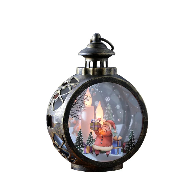 Retro Christmas Night Light – Luminous Window & Desktop Décor