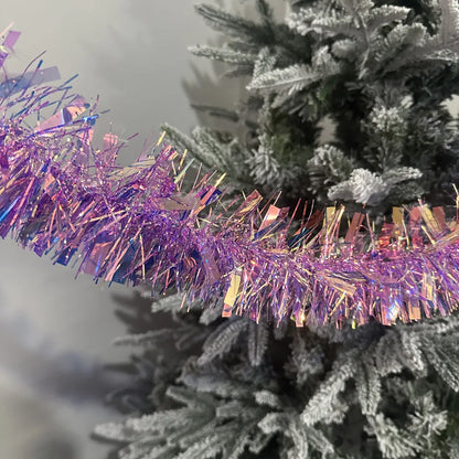 Metallic Tinsel Christmas Garland – Shiny Tree & Home Décor