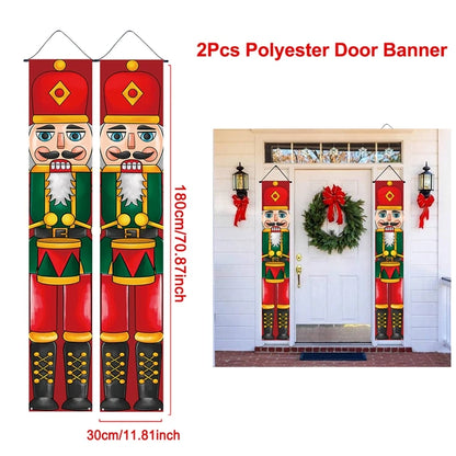 Christmas Door Banner – Merry Christmas Hanging Décor