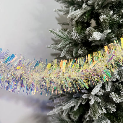 Metallic Tinsel Christmas Garland – Shiny Tree & Home Décor