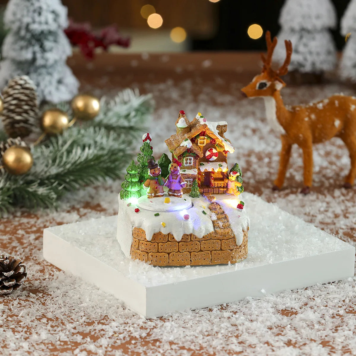 Christmas LED Music House – Light-Up Snow Village Ornament