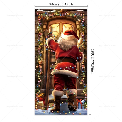 Santa Claus Door Banner – Christmas Porch & Indoor Hanging Décor