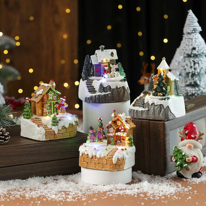 Christmas LED Music House – Light-Up Snow Village Ornament