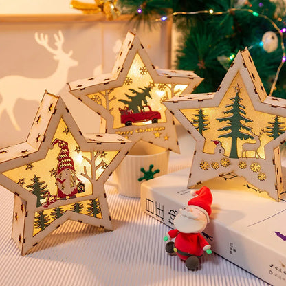 DIY Light-Up Wooden Christmas House Ornament – Tree & Home Décor