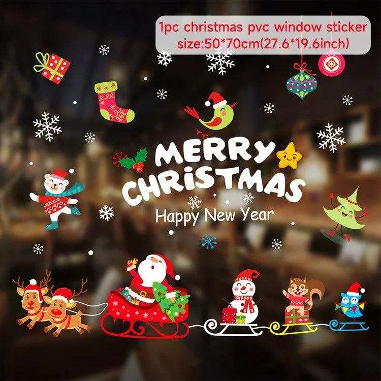 Christmas Window Stickers – Merry Christmas Home Decorations