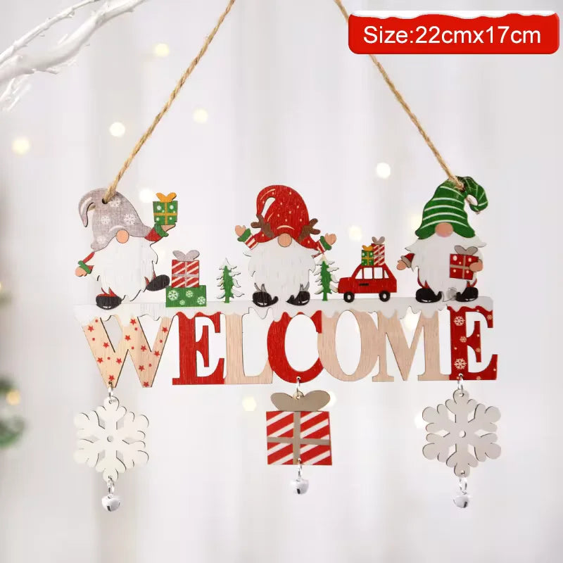 Wooden Christmas Hanging Letters – Snowman Wall & Porch Décor