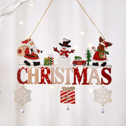 Wooden Christmas Hanging Letters – Snowman Wall & Porch Décor