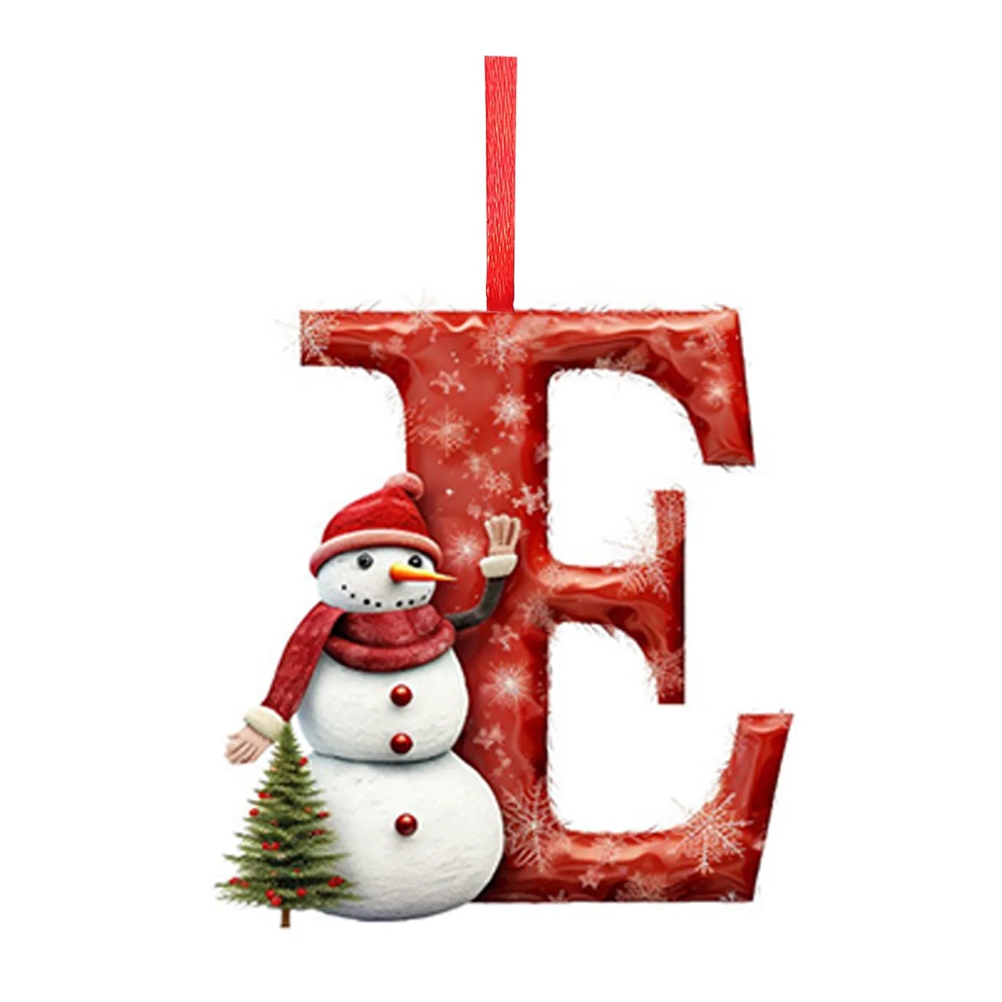 Acrylic Letter Ornaments – 2D Alphabet Hanging Décor for Christmas Tree