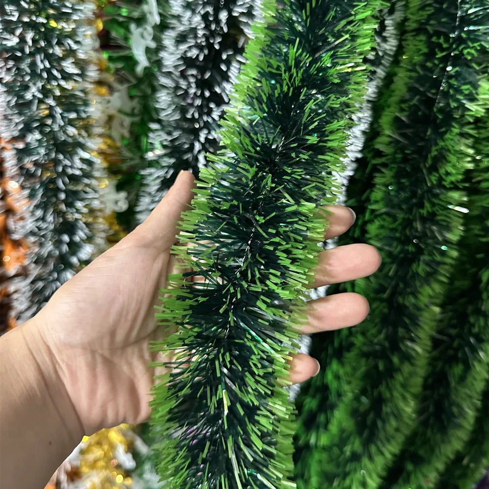 Metallic Tinsel Christmas Garland – Shiny Tree & Home Décor