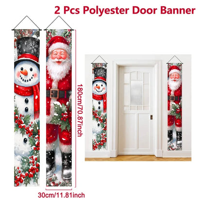 Christmas Door Banner – Merry Christmas Hanging Décor