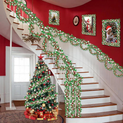 Metallic Tinsel Christmas Garland – Shiny Tree & Home Décor