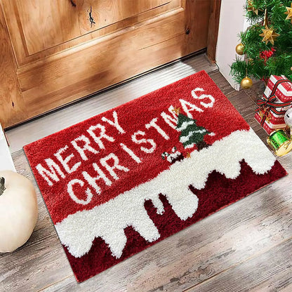 Christmas Door Mat – Santa & Gingerbread Outdoor/Indoor Rug