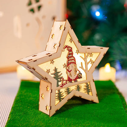 DIY Light-Up Wooden Christmas House Ornament – Tree & Home Décor