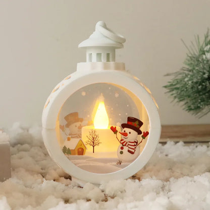 Retro Christmas Night Light – Luminous Window & Desktop Décor