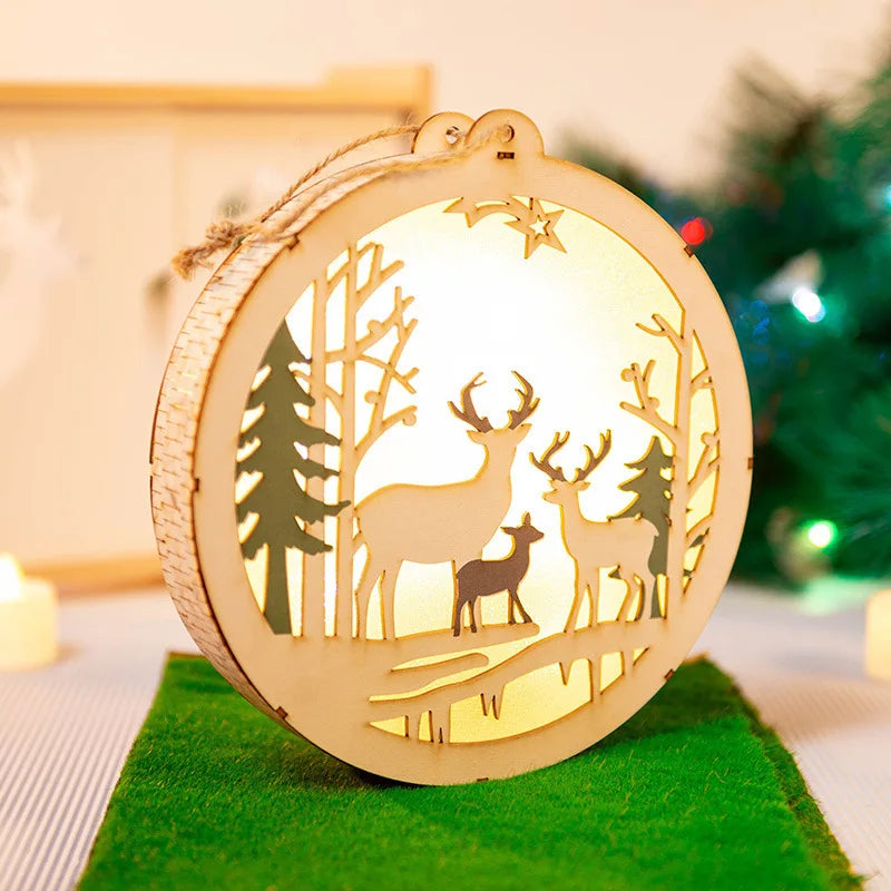 DIY Light-Up Wooden Christmas House Ornament – Tree & Home Décor