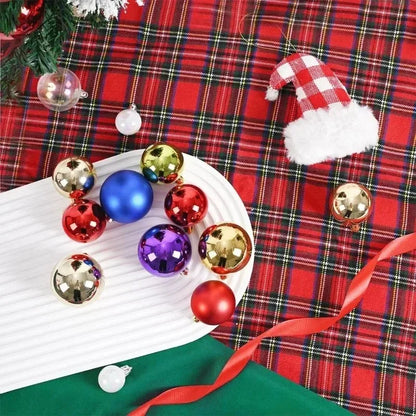 24pcs Christmas Tree Ball Ornaments (3/4/6cm) – Hanging Decorations