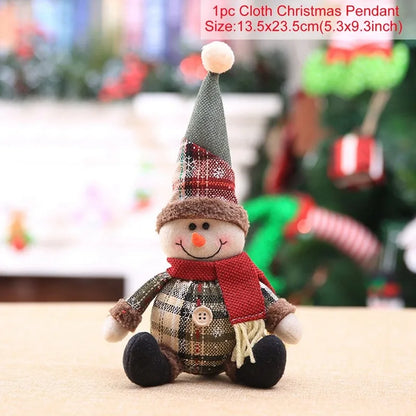 Christmas Plush Dolls – Santa, Snowman & Reindeer Table Decorations