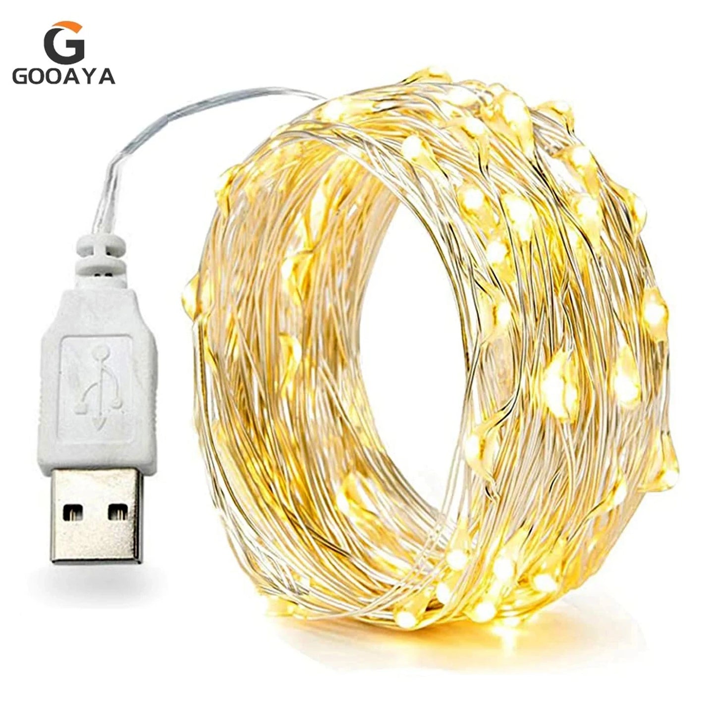 USB LED Copper Wire String Lights (Silver or Copper Wire)