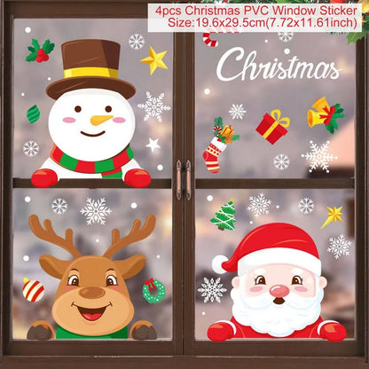 Christmas Window Stickers – Merry Christmas Home Decorations