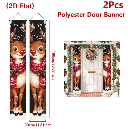 Christmas Door Banner – Merry Christmas Hanging Décor