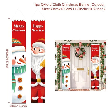 Christmas Door Banner – Merry Christmas Hanging Décor