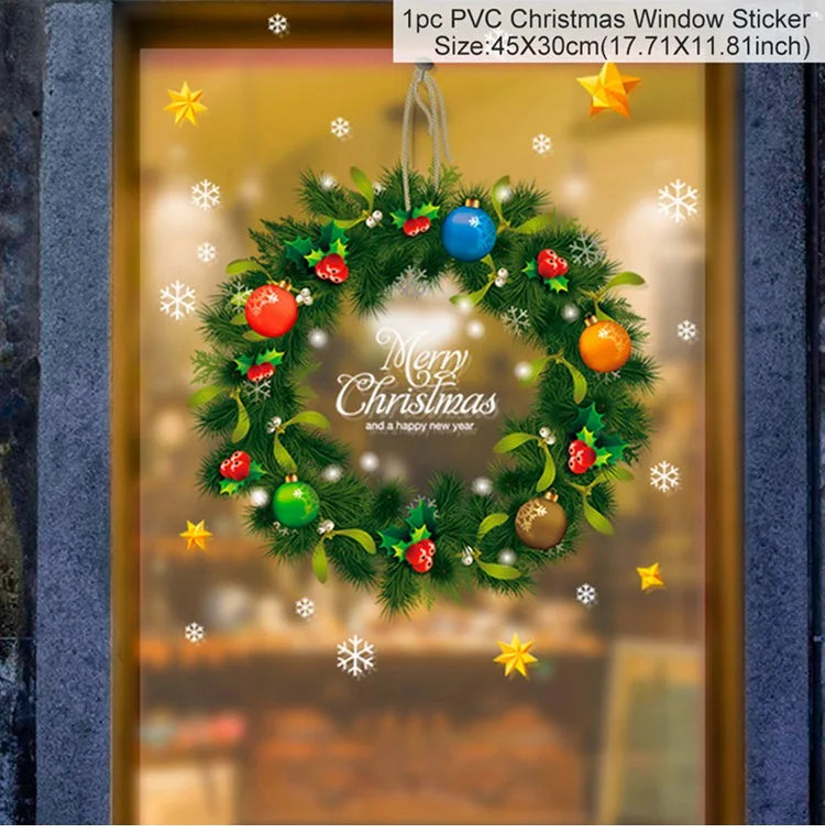 Christmas Window Stickers – Merry Christmas Home Decorations