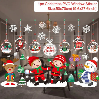 Christmas Window Stickers – Merry Christmas Home Decorations