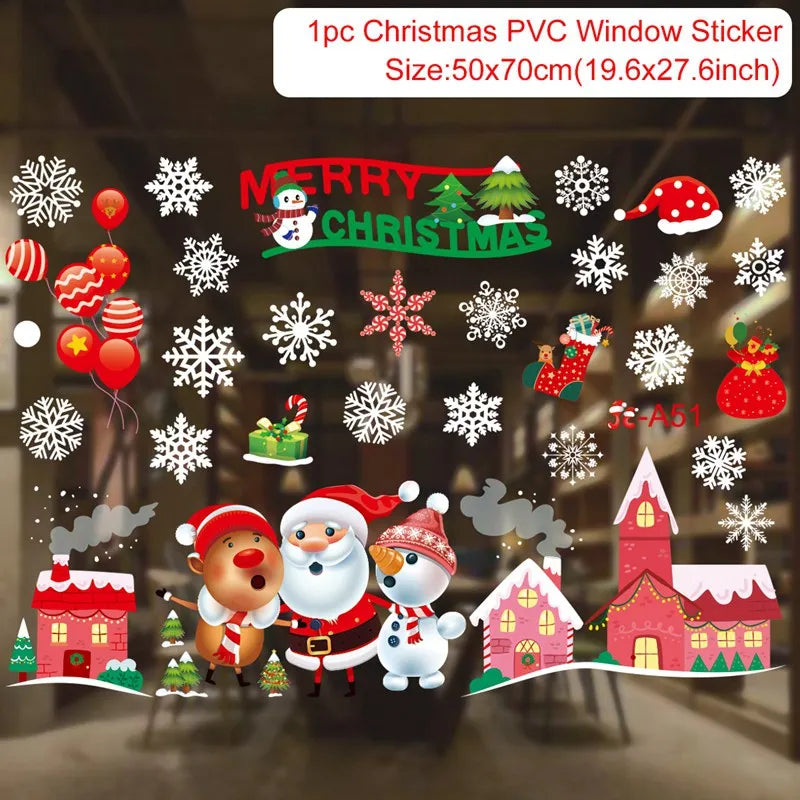 Christmas Window Stickers – Merry Christmas Home Decorations