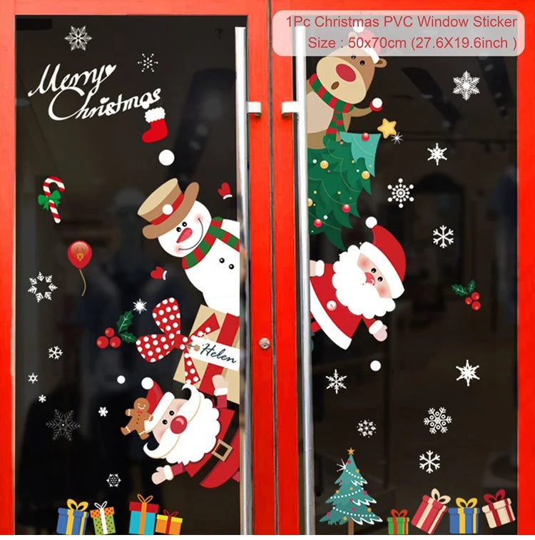 Christmas Window Stickers – Merry Christmas Home Decorations