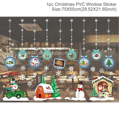 Christmas Window Stickers – Merry Christmas Home Decorations